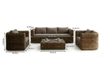 Urban-Style Rattan Sofa Set - Image 4
