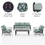 Kaplan 4pc Outdoor Metal Sofa Set - Image 7