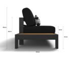 Aspen 5 Seater Outdoor Teak Platform Lounge Setting with round centre table - Image 5